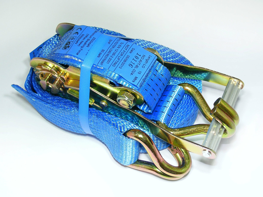 Ratchet tie-down strap, blue, 5000kg capacity, 10m, DGT Agri