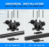 Gun Rack Graspur Double by DGT Agri for Can-Am Outlander; universal mounting for tubular or square bars.
