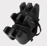 Gun Holder Rack – Universal UTV, black plastic with six gun slots and securing straps.