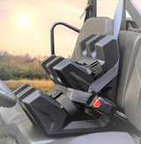 Gun Holder Rack – Universal UTV, dual foam gun cradles with seatbelt mounting, black