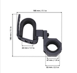 Gun rack for Universal UTV, aluminium construction, black finish, by DGT Agri.