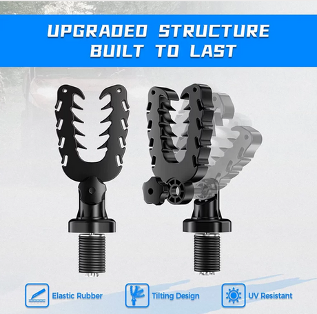 Pair of Tool/Gun racks by DGT Agri for Polaris Ranger/General, black, adjustable mounting with multi-prong holder