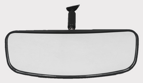 Central Mirror – Universal UTV for Polaris Ranger, black frame with top mounting bracket