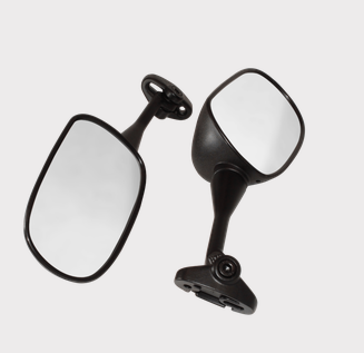 Pair of Side Mirrors by DGT Agri for Honda CBR600RR/929RR/1000RR, black plastic housings