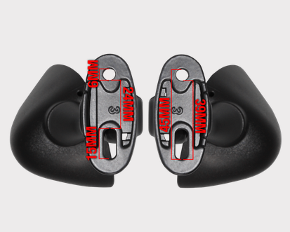 Side Mirror Set for Honda CBR600RR/929RR/1000RR, black plastic mirror housings with metal mounting plates, 2 pieces