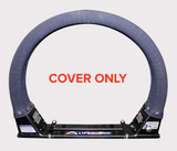 Replacement Trax LifeGuard cover by DGT Agri, blue padded U-shaped shield on a black base (cover only)