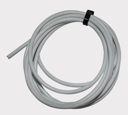 Cord Kit – Trax LifeGuard by DGT Agri, white coiled cable with black zip tie