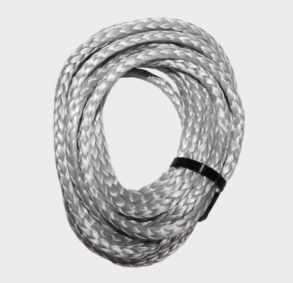 Cord Kit – Trax LifeGuard by DGT Agri, braided silver rope coil with black end strap.