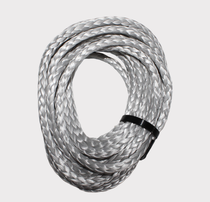 Trax LifeGuard Refurb Kit rope, braided silver rope by DGT Agri, coiled with a black band