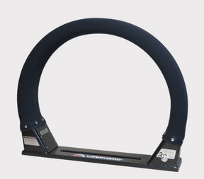 LifeGuard CPD & Mounting – Trax, black padded arch on metal mounting base.