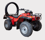 LifeGuard CPD & Mounting – Trax, black, mounted on a red Honda ATV with rugged tires