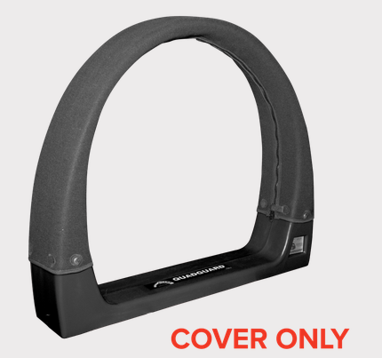 Trax QuadGuard cover in black with grey padded arch; DGT Agri brand, cover only