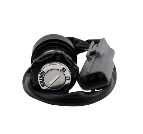 Ignition key switch and lock set with metal tumbler and gray connector for CFMOTO CForce 400-1000