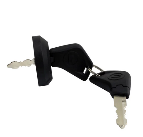 Ignition key switch and lock set with two keys, black housing, for CFMOTO CForce 400-1000.