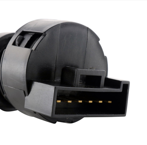 Ignition key switch for Can-Am Outlander/Commander (2016–2019), black plastic with rectangular multi-pin connector, by DGT Agri