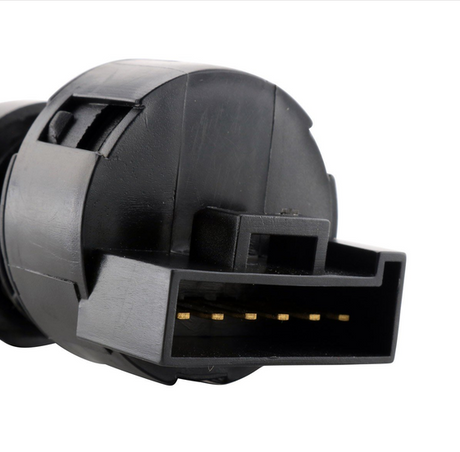 Ignition key switch for Can-Am Outlander/Commander (2016–2019), black plastic with rectangular multi-pin connector, by DGT Agri
