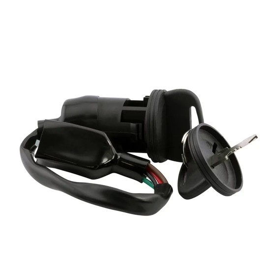 Ignition key switch with wiring harness and key, black plastic body for Yamaha YFM90/YFM110 Raptor by DGT Agri