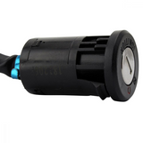 Ignition key switch, 2-position, for Yamaha YFM90 Raptor (2009–2013); black housing with metal key slot.