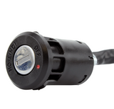 Ignition Key Switch - 2-Position for Arctic Cat 90 / Kawasaki KFX90, black plastic with red dot and wiring harness.