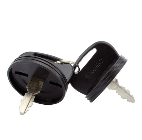 Ignition key switch, 3-position for Arctic Cat 250/300 Utility, black plastic with two keys