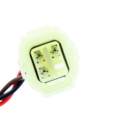 Ignition key switch, 3-position for Arctic Cat 250/300 (2006–2019); DGT Agri, with green body and red/black wires.