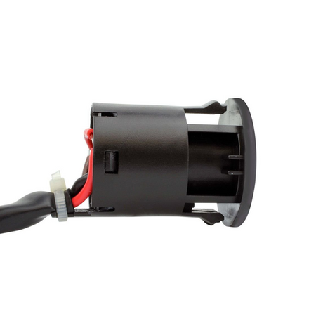 Ignition key switch, 3-position, Arctic Cat 250/300 Utility compatible; black plastic housing, red wiring harness.