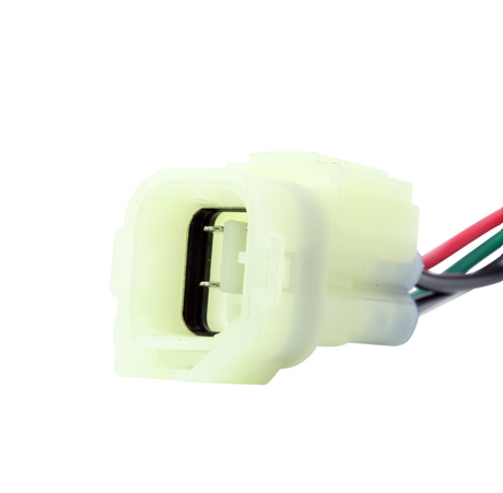 Ignition key switch, 2-position, for Can-Am DS250, white plastic connector with red, green and black wires