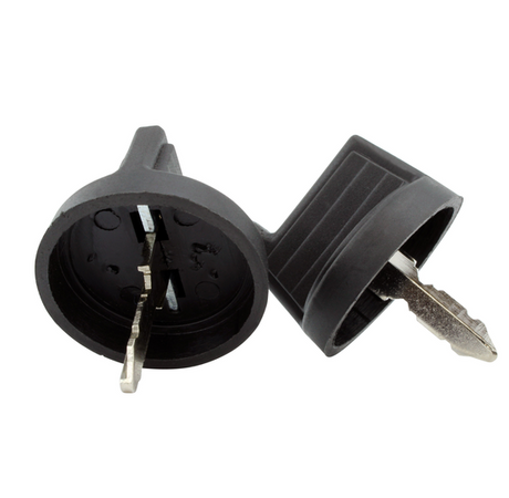 Ignition key switch, 2-position for Can-Am DS250 (2006–2019), black plastic housing, DGT Agri