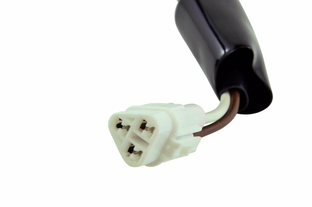 Ignition key switch 2-position white 4-pin connector with brown and white wires for Kawasaki KVF650/750