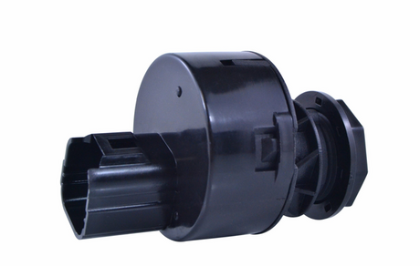 Ignition key switch, 3-position, black plastic with multi-pin connector for Arctic Cat 400-1000 (2008-2021).