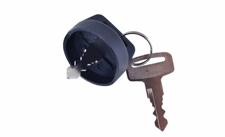 Ignition Key Switch – 3-Position – Arctic Cat 400-1000 (2008–2021) with dark blue plastic housing and metal key