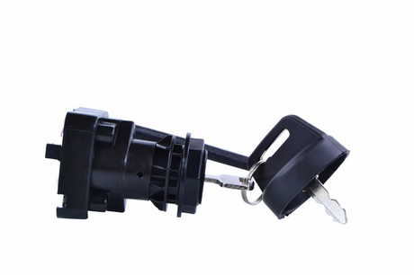 Ignition key switch (2-position) by DGT Agri with key inserted for Suzuki LTZ90 QuadSport.