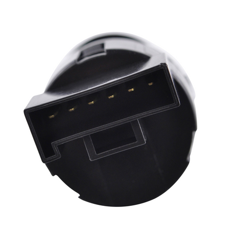 DGT Agri ignition key switch, 4-position, black plastic with multi-pin connector for Polaris Ranger Crew/Sportsman/RZR