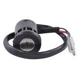 Ignition key switch, 2-position, for Honda TRX300EX Sportrax; black housing with wiring harness and connector