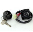Ignition key switch with black wiring harness and key; 3-position, Suzuki/Arctic Cat/Kawasaki compatible, DGT Agri