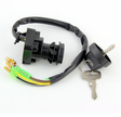 Ignition key switch 2-position black with wiring harness and key for Kawasaki KLF220 Bayou (1988–1995)