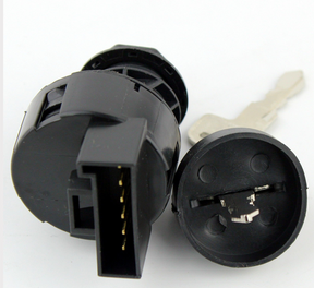 DGT Agri 3-position ignition key switch for Polaris ATV/UTV; black plastic housing with terminals (2-piece set)
