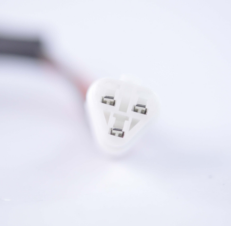 Ignition key switch connector, white plastic, 4-pin plug, DGT Agri.