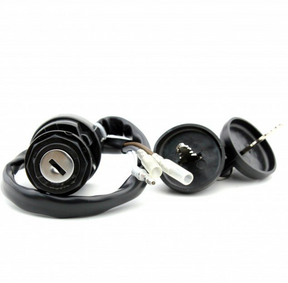 DGT Agri ignition key switch kit for Kawasaki KLF300 Bayou C Euro, black housing with wiring harness.