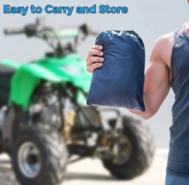 ATV Cover – Large navy blue storage cover by DGT Agri (100 x 43 x 47 in); easy to carry and store