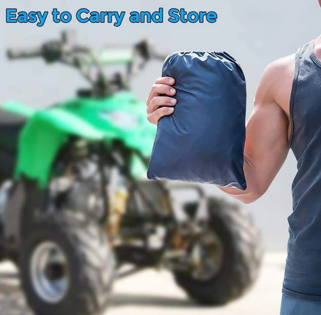 ATV Cover – Large navy blue storage cover by DGT Agri (100 x 43 x 47 in); easy to carry and store