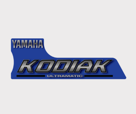 Tank sticker for Yamaha Kodiak Ultramatic in blue with Yamaha logo