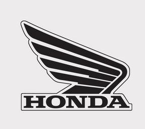 Sticker - Honda wing emblem for right-hand tank, 133mm, black