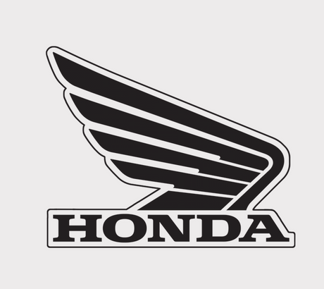 Sticker - Honda wing emblem for right-hand tank, 133mm, black