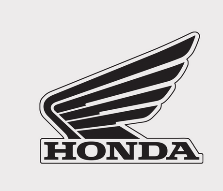 Sticker – Wing L/H Tank, black with Honda wing logo