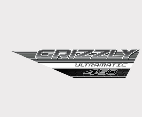 Sticker – Tank R/H – Yamaha Grizzly 450; gray and black Ultramatic 450 decal
