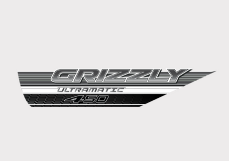 Sticker for Tank L/H Yamaha Grizzly 450 featuring Grizzly Ultramatic 450 branding