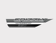 Sticker Grizzly Ultramatic 350 decal for Yamaha 350 Grizzly L/H; black and silver design