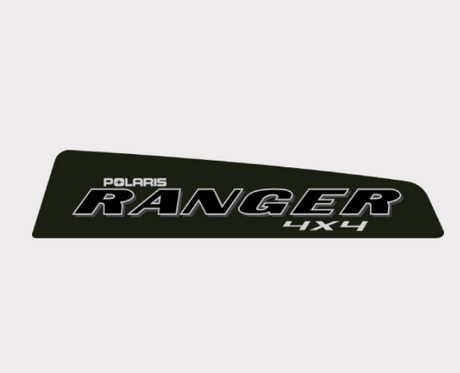 Sticker for Polaris Ranger 570 side RH, black/green with POLARIS RANGER 4x4 logo