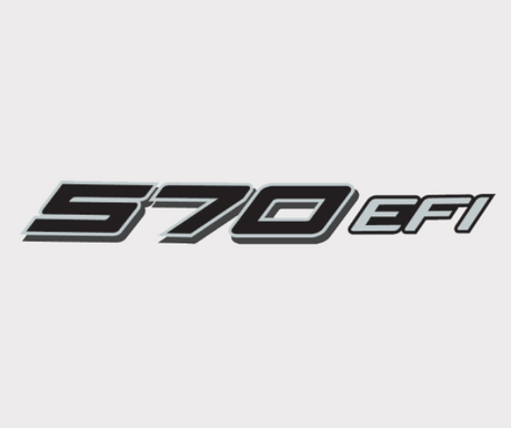 Sticker hood left-hand for Polaris Ranger 570 EFI decal by DGT Agri, black with white outline.
